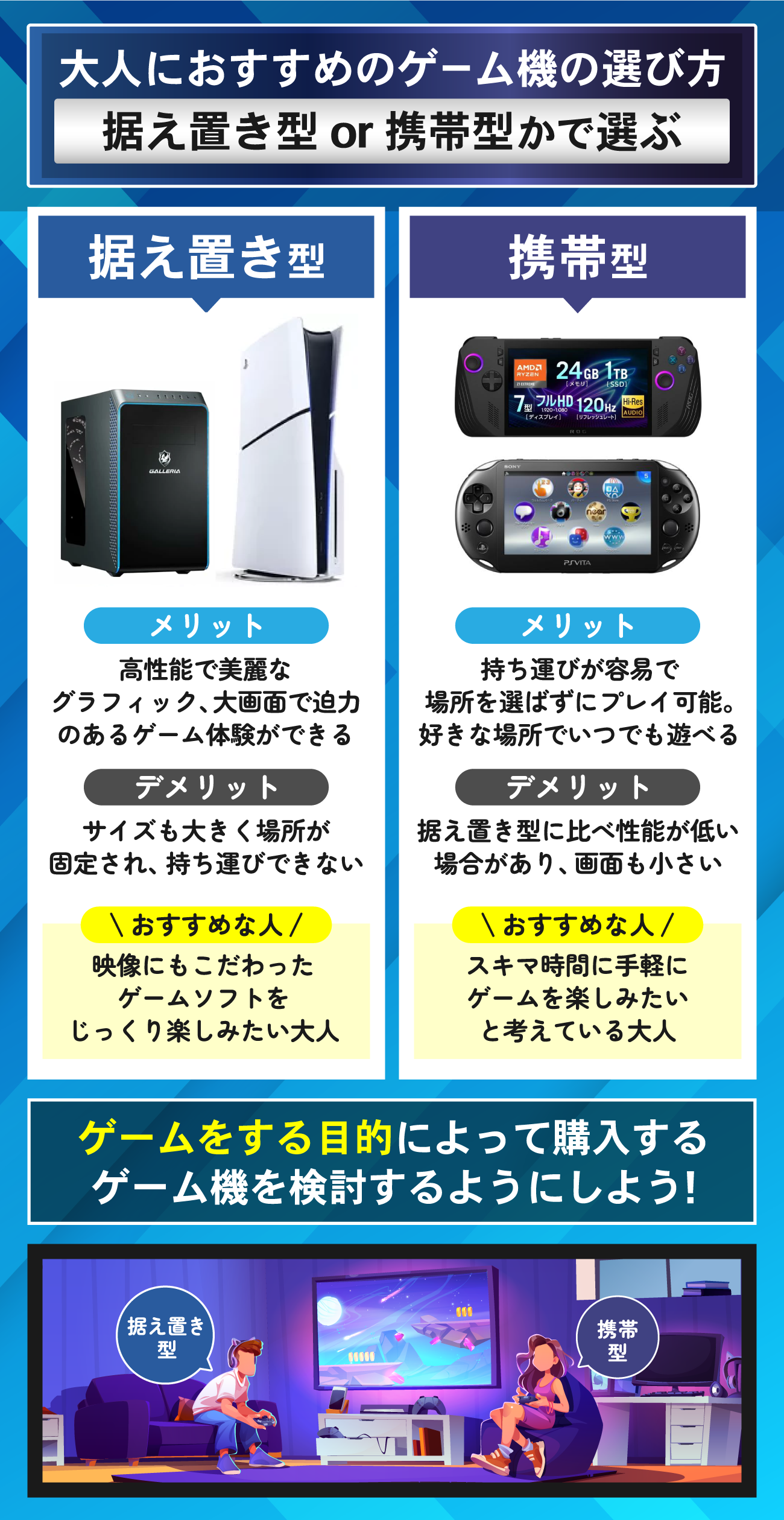 大人におすすめのゲーム機ランキング7選｜目的別に徹底比較